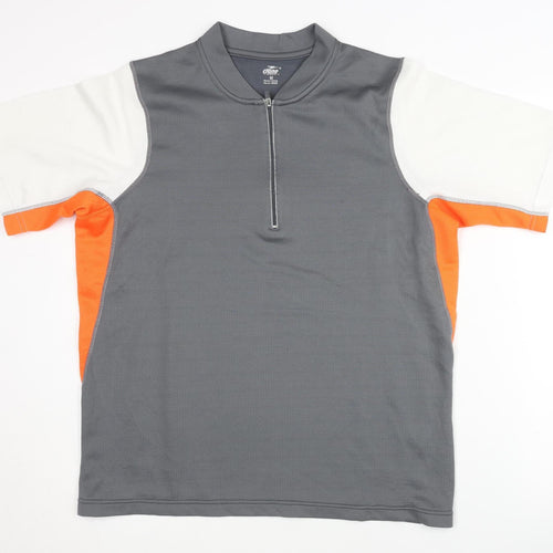 Crane Sports Men's Grey Colourblock T-Shirt M