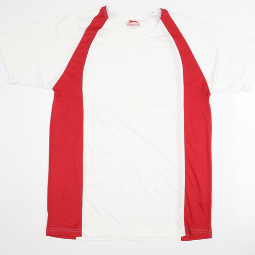Slazenger Men's White Athletic T-Shirt, Size L, Performance Fit