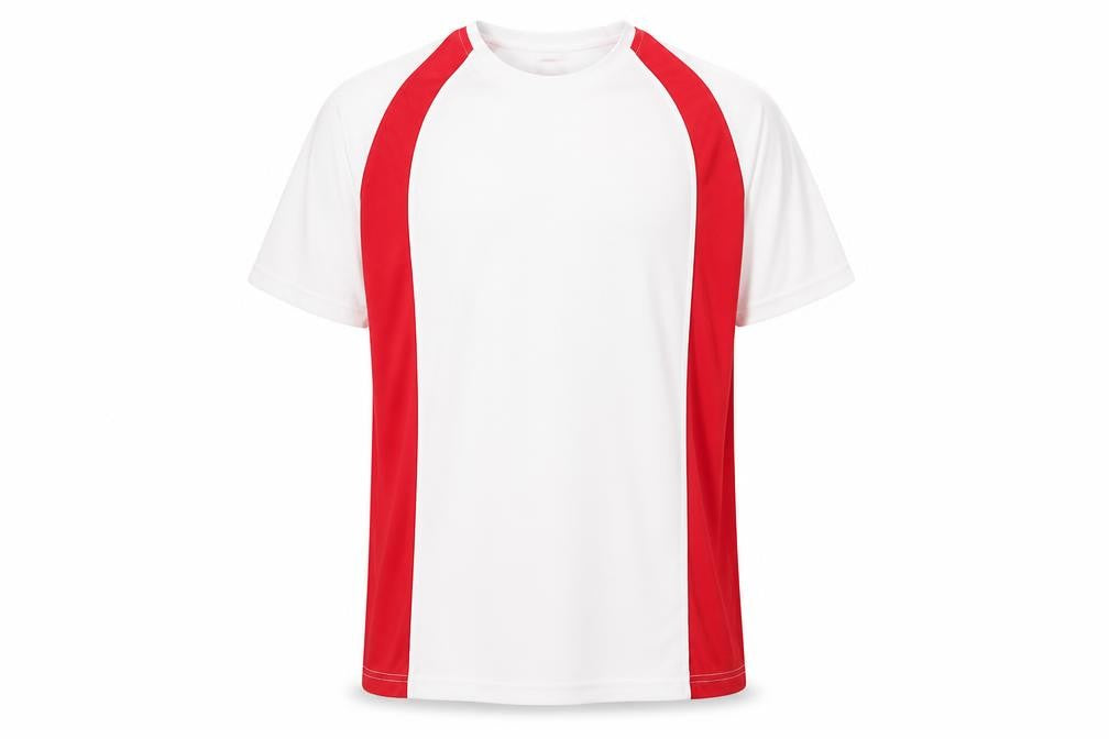 Front view of Slazenger Men's White Athletic T-Shirt, size L, Performance Fit