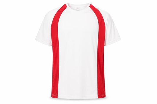 Front view of Slazenger Men's White Athletic T-Shirt, size L, Performance Fit