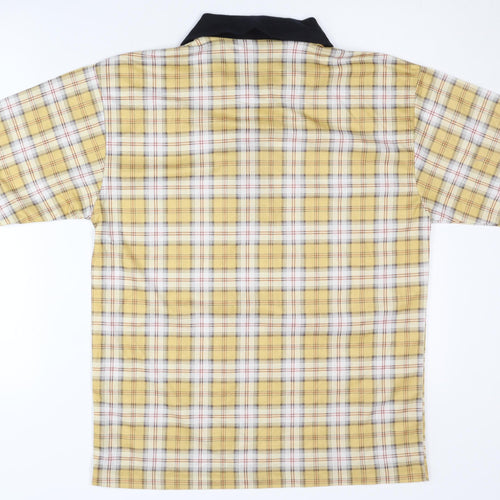 New Roads Men's Multicoloured Plaid Polo Shirt M