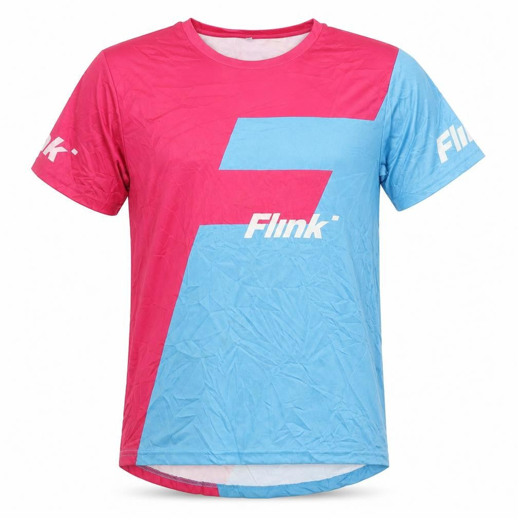 Front view of Flink unisex multicoloured t-shirt m - sporty style