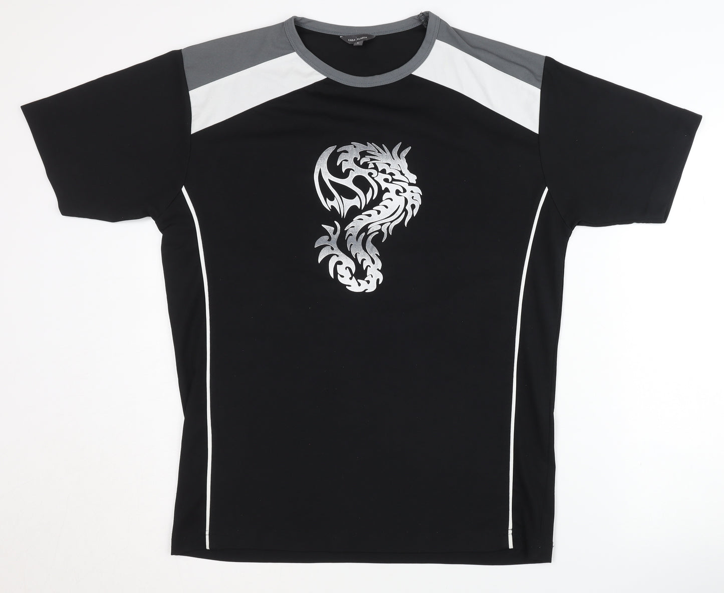 Casa Blanca Men's Black L Tribal Graphic T-Shirt