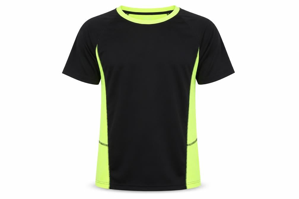 Front view of X-Cite Men's Black Gym Pullover T-Shirt M