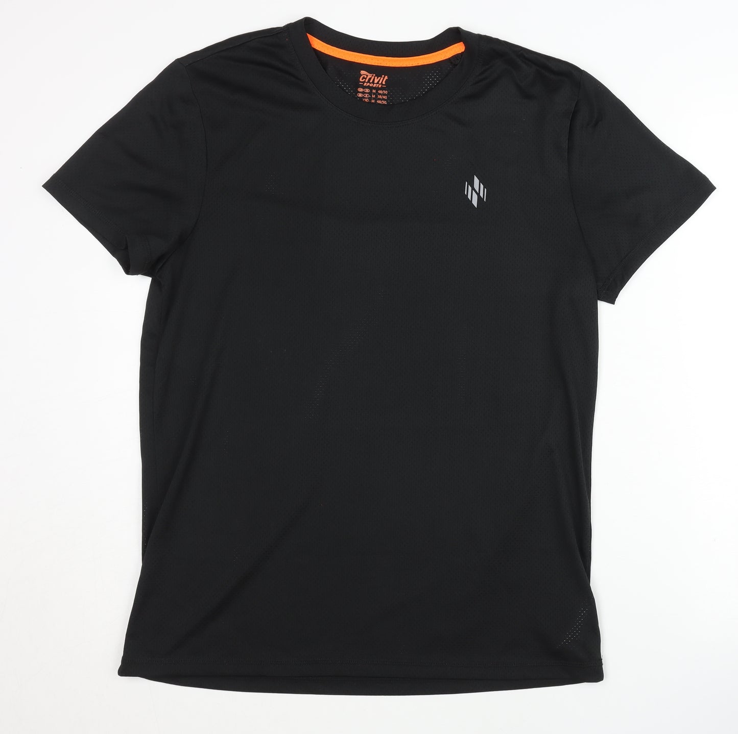 Crivit Sports Men's Black T-Shirt M, Breathable, Activewear