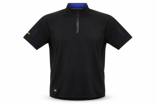 Front view of Alex Athletics Men's Black Polo Shirt L Activewear
