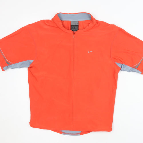 Nike Unisex Orange Jersey Activewear Top Size 14