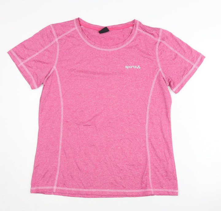 Sports Women's Pink Medium T-Shirt for Gym
