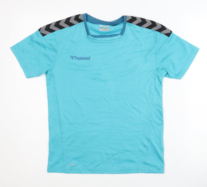 Hummel Boys Blue T-Shirt, Size 12 Years, Breathable Activewear