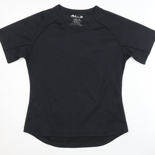 Alex Athletic Women's Black Gym T-Shirt, Size 8