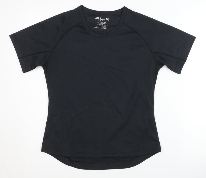 Alex Athletic Women's Black Gym T-Shirt, Size 8