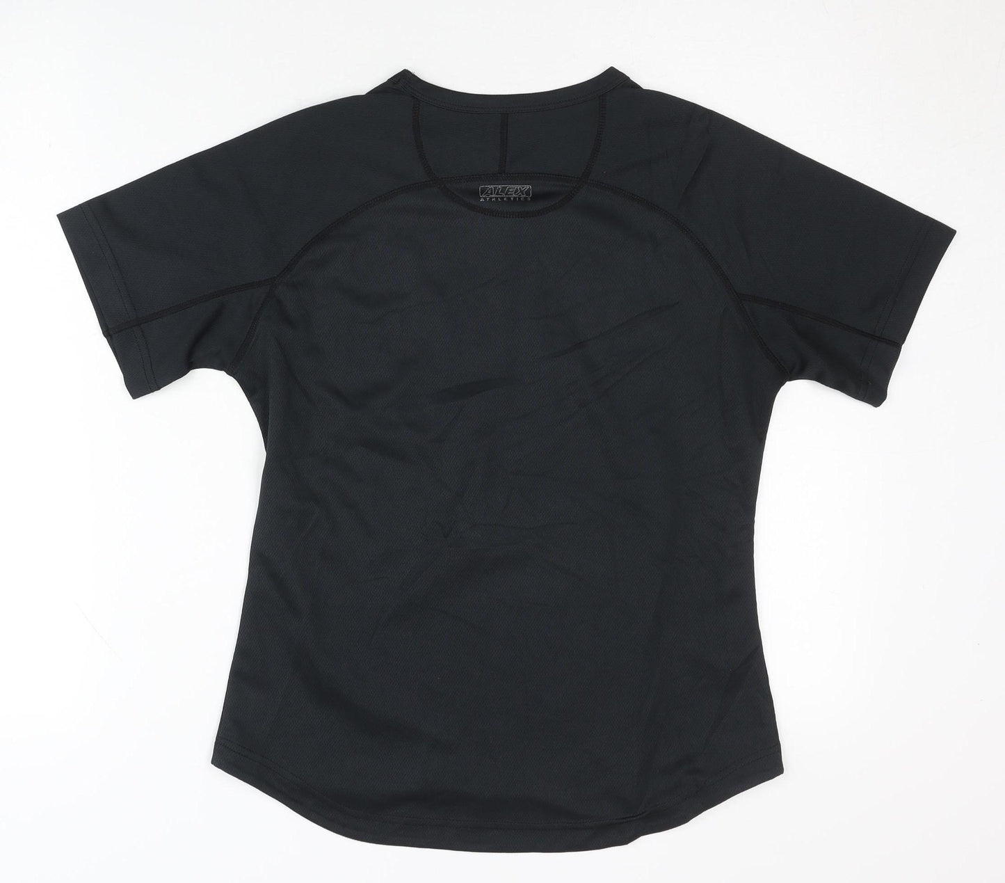 Alex Athletic Women's Black Gym T-Shirt, Size 8