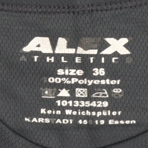 Alex Athletic Women's Black Gym T-Shirt, Size 8
