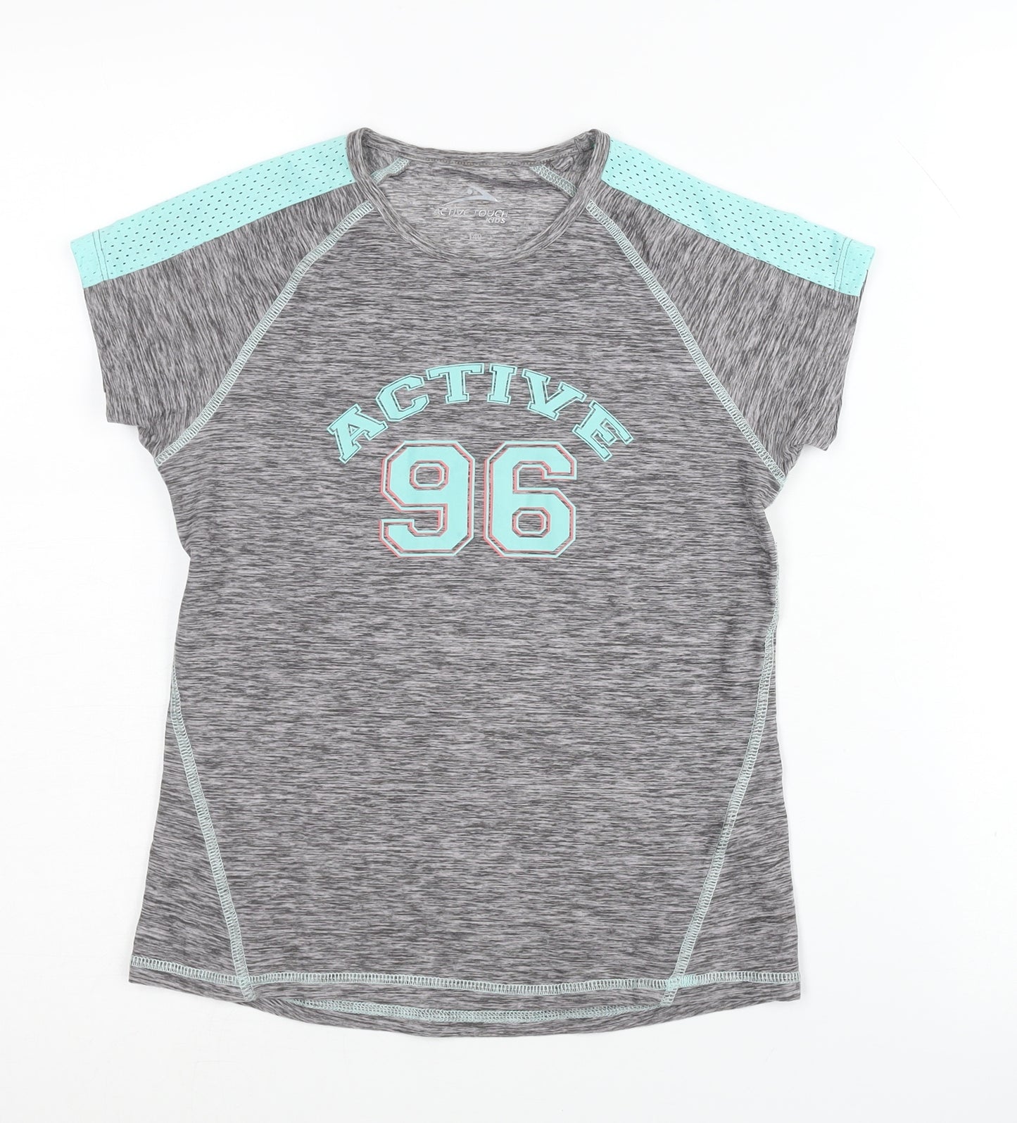 Active Touch Kids Girls Grey Jersey T-Shirt, 12-13 Years