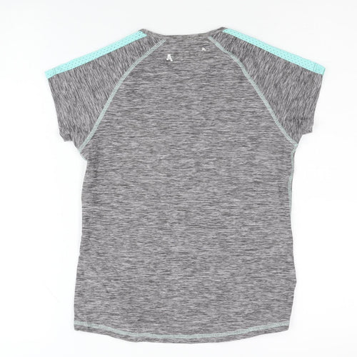 Active Touch Kids Girls Grey Jersey T-Shirt, 12-13 Years
