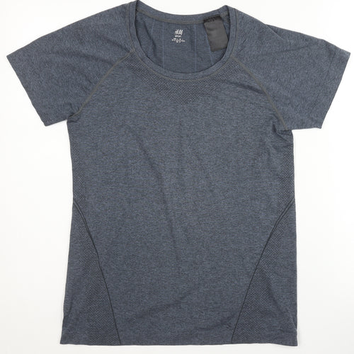 H&M Women's Grey Athletic T-Shirt Size L
