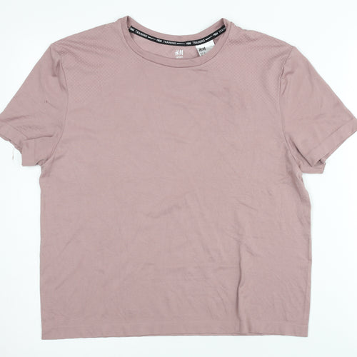 H&M Sport Pink T-Shirt M Unisex Gym Top