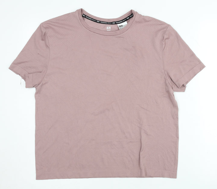 H&M Sport Pink T-Shirt M Unisex Gym Top
