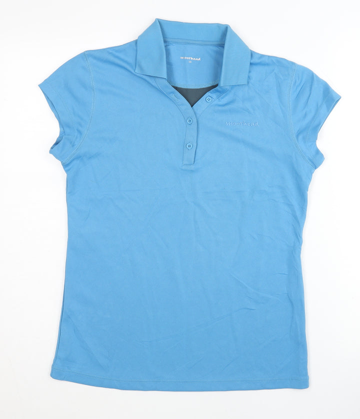 Moorhead Women's Blue Polo Top Size 10