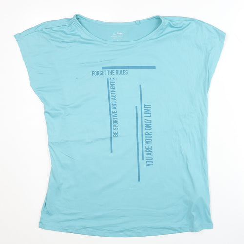 Active Touch Women's Blue Sleeveless Gym T-Shirt S