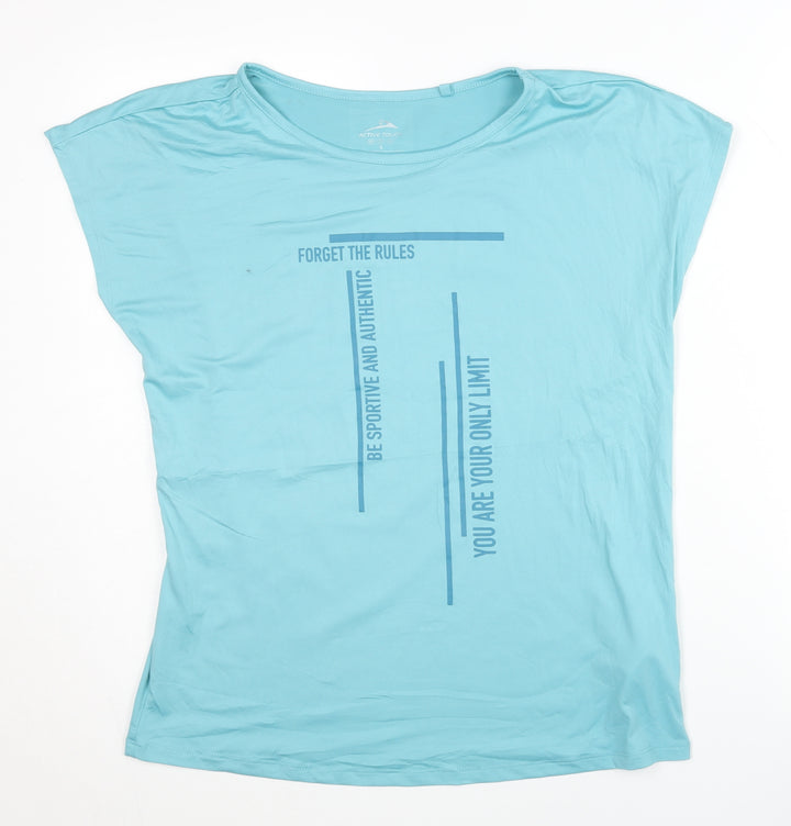 Active Touch Women's Blue Sleeveless Gym T-Shirt S