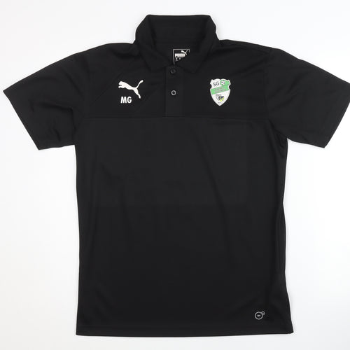 Puma Men's Black Polo Shirt M - Activewear Gym Top