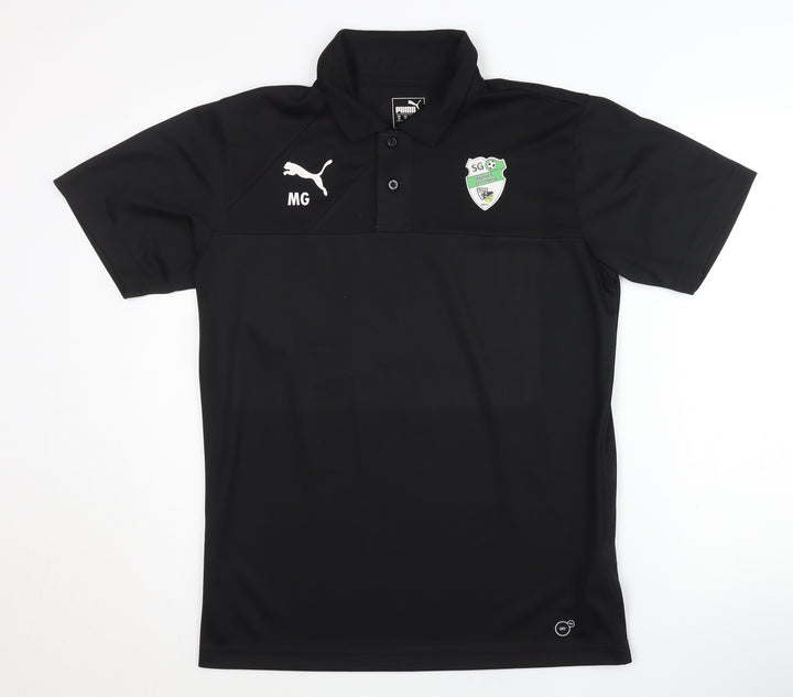 Puma Men's Black Polo Shirt M - Activewear Gym Top