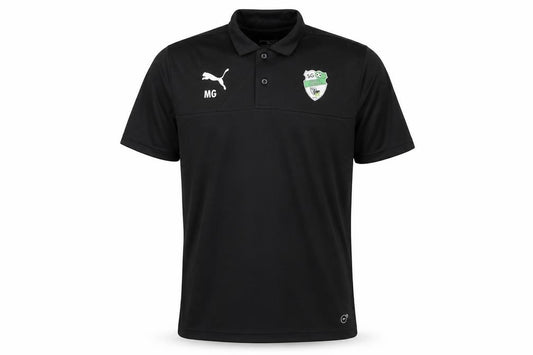 Front view of Puma Men's Black Polo Shirt M - Activewear Gym Top