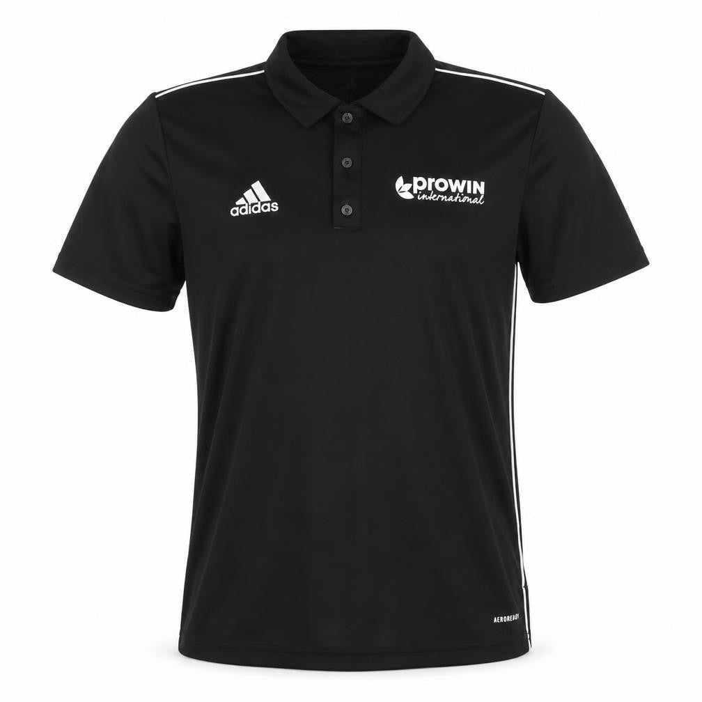 Front view of adidas Men's Black Polo Shirt Medium