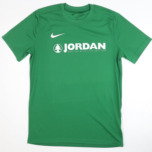 Nike Men's Green Jersey T-Shirt L Slim Fit
