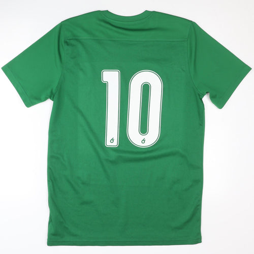 Nike Men's Green Jersey T-Shirt L Slim Fit