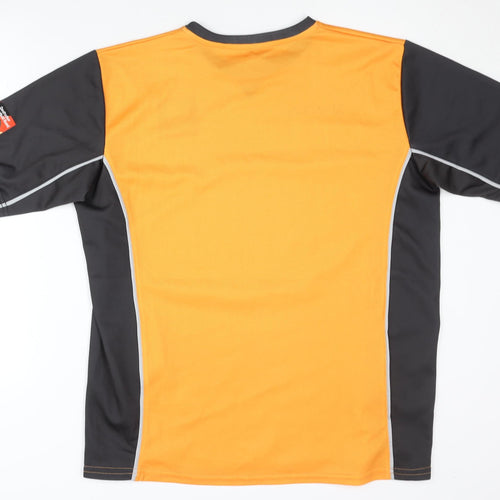Spalding Men's Orange Black T-Shirt Jersey L