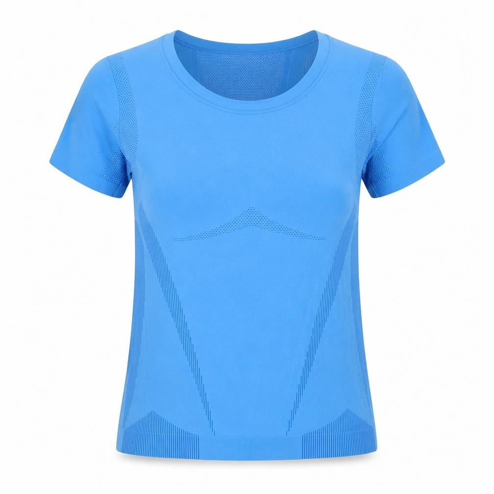 Front view of Sport Tech Blue unisex training t-shirt m