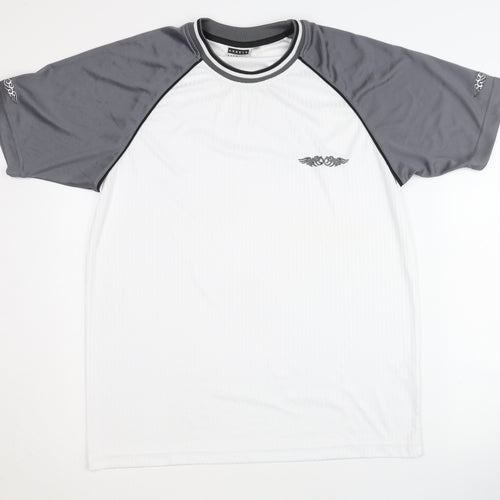 Angelo Litrico Men's XL White Grey T-Shirt