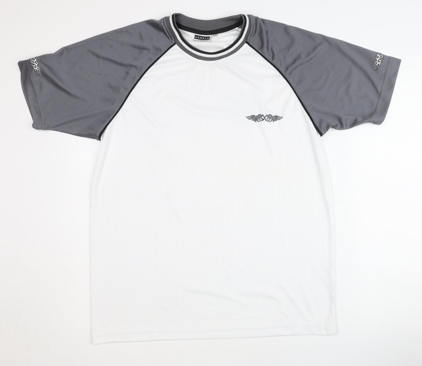 Angelo Litrico Men's XL White Grey T-Shirt
