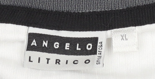 Angelo Litrico Men's XL White Grey T-Shirt