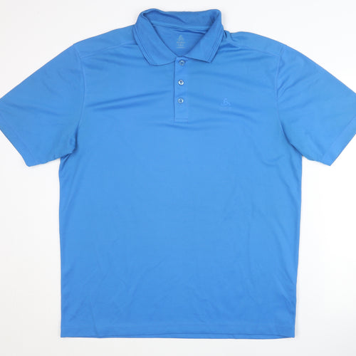 Odlo Men's Blue XL Basic Polo Shirt - Breathable, Polyester