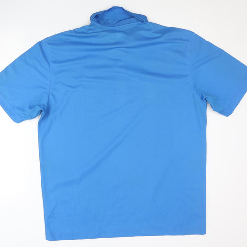 Odlo Men's Blue XL Basic Polo Shirt - Breathable, Polyester