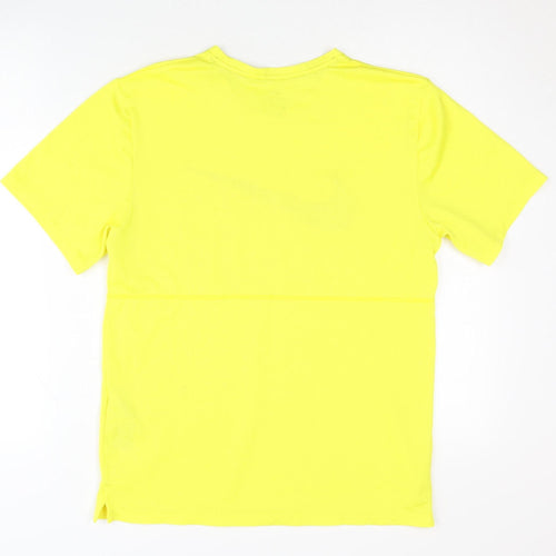 Nike Men's Yellow Dri-FIT Running T-Shirt Size S Sports