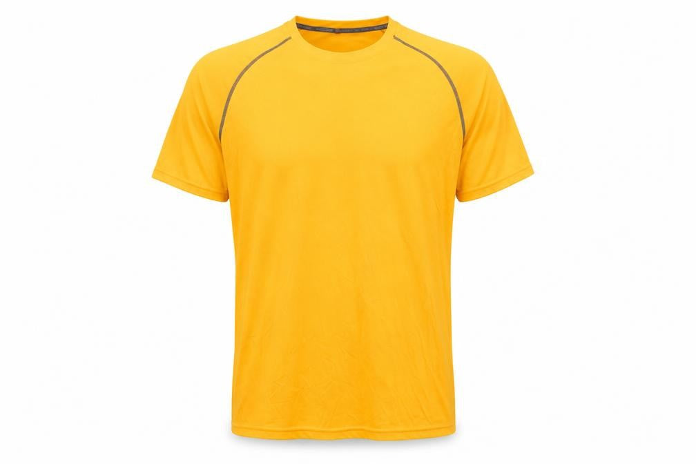 Front view of Nordcap Men’s XL Yellow Basic T-Shirt