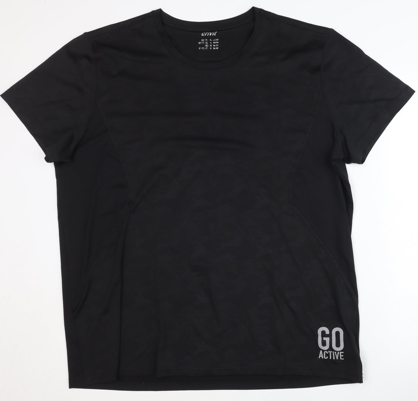 Crivit Men's Black Activewear Top - XL