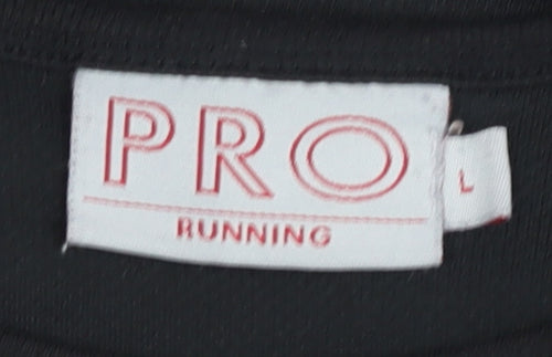 PRO Men's Black Running T-Shirt L Size