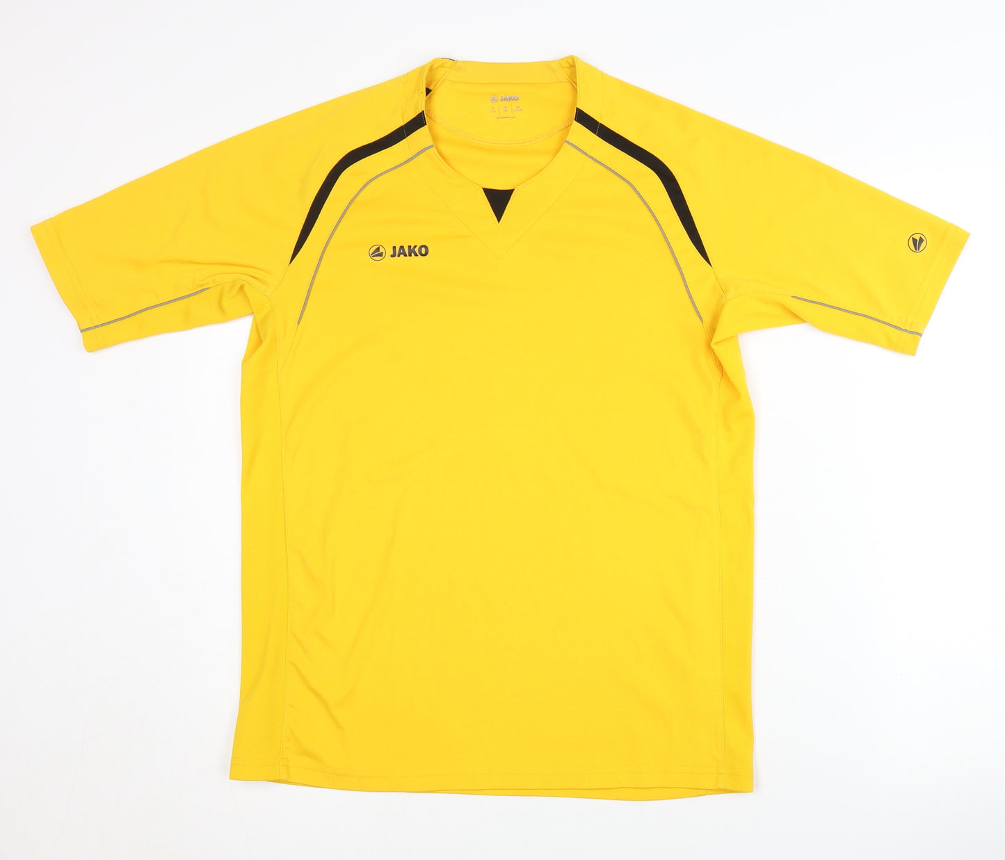 Jako Boys Yellow Crew Neck Jersey T-Shirt, Size 16Y