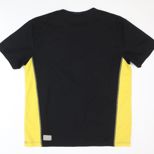 PRO Men's Black Yellow Running T-Shirt