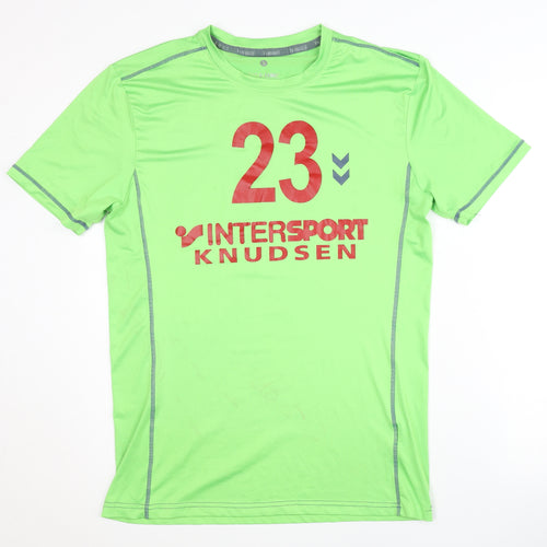hummel Men's Green T-Shirt Size M - Activewear Jersey