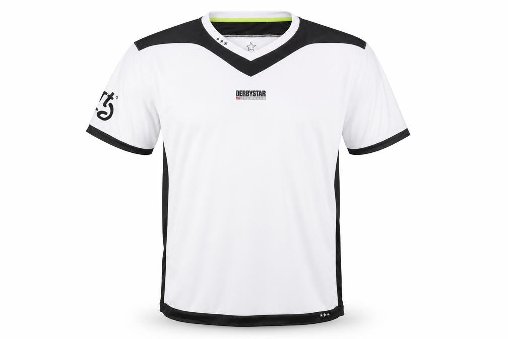 Front view of Derbystar Men's White Football Jersey 2XL