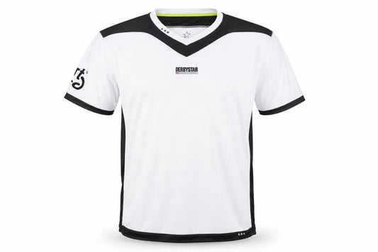 Front view of Derbystar Men's White Football Jersey 2XL