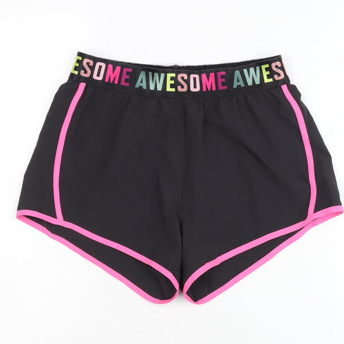 H&M Girls Black Athletic Shorts 10-12Y