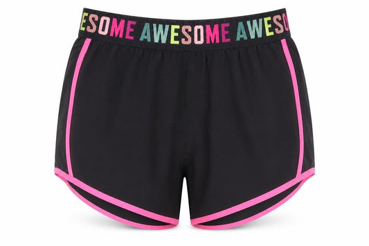 Front view of H&M girls’ black athletic shorts 10-12y