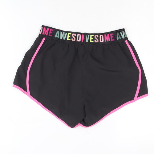 H&M Girls Black Athletic Shorts 10-12Y